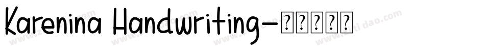 Karenina Handwriting字体转换